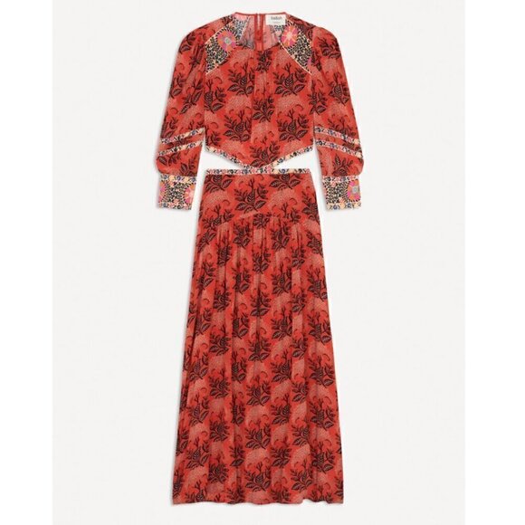 ba&sh Gabriel Cut Out Open Back Floral Print Maxi Dress - Picture 7 of 10